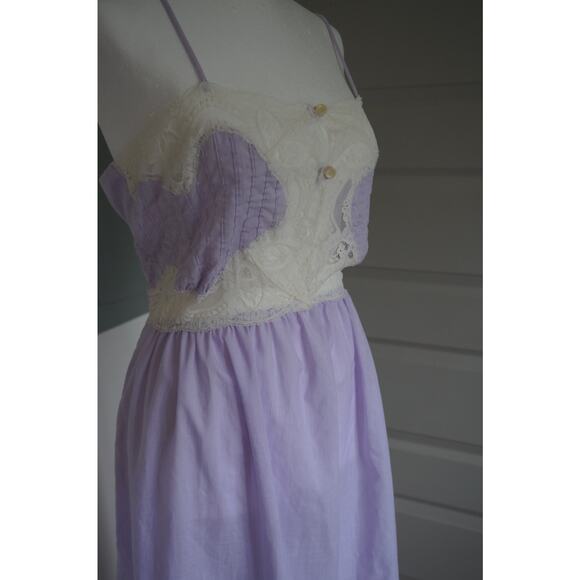 Lily of France Nightgown Medium Lace Purple Vintage - Picture 2 of 7